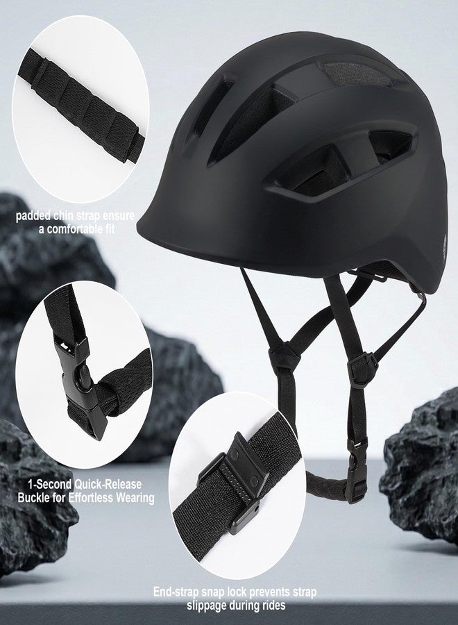 NTGBV Adult Bike Helmet E-Scooter CPSC/ASTM Cert RearLight Matte Black L - Image 5