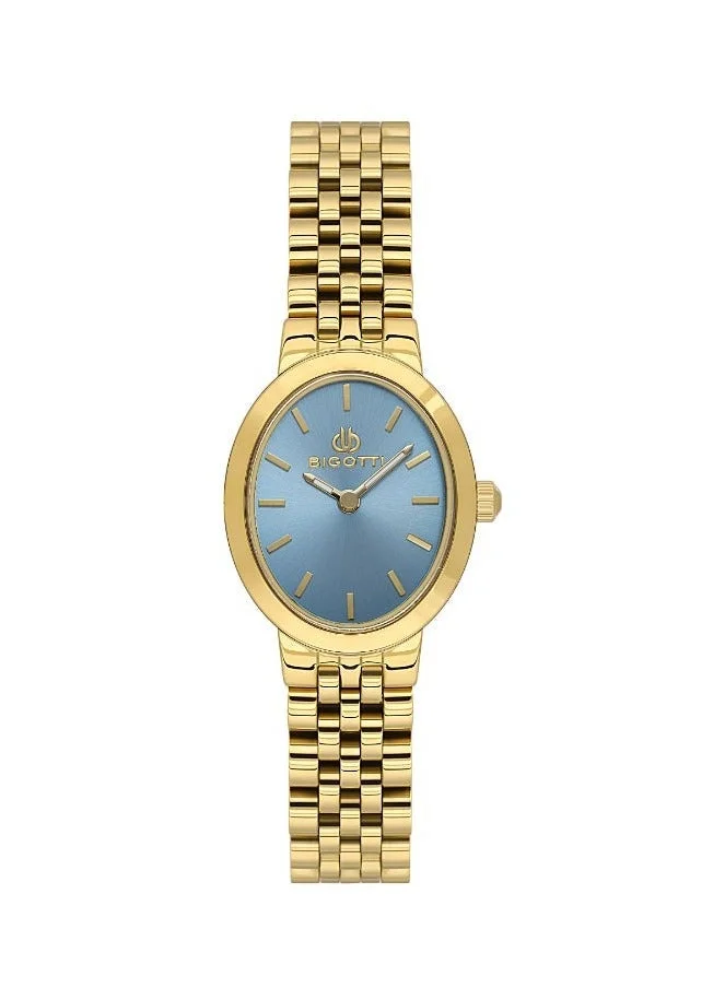 BIGOTTI Bigotti - Quotidiano Women Watch | Stainless SteelBrass Case | Analog | Oval Dial | Mineral Glass | Japanese Quartz | Water Resistant 30 Meters