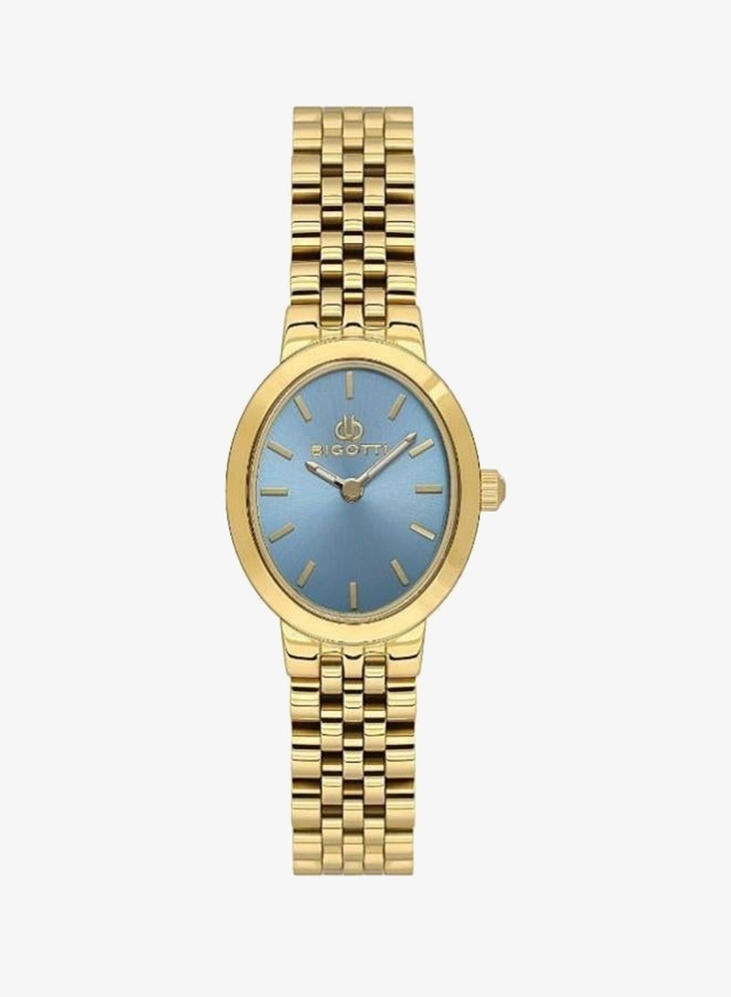 Bigotti - Quotidiano Women Watch | Stainless SteelBrass Case | Analog | Oval Dial | Mineral Glass | Japanese Quartz | Water Resistant 30 Meters - Image 2