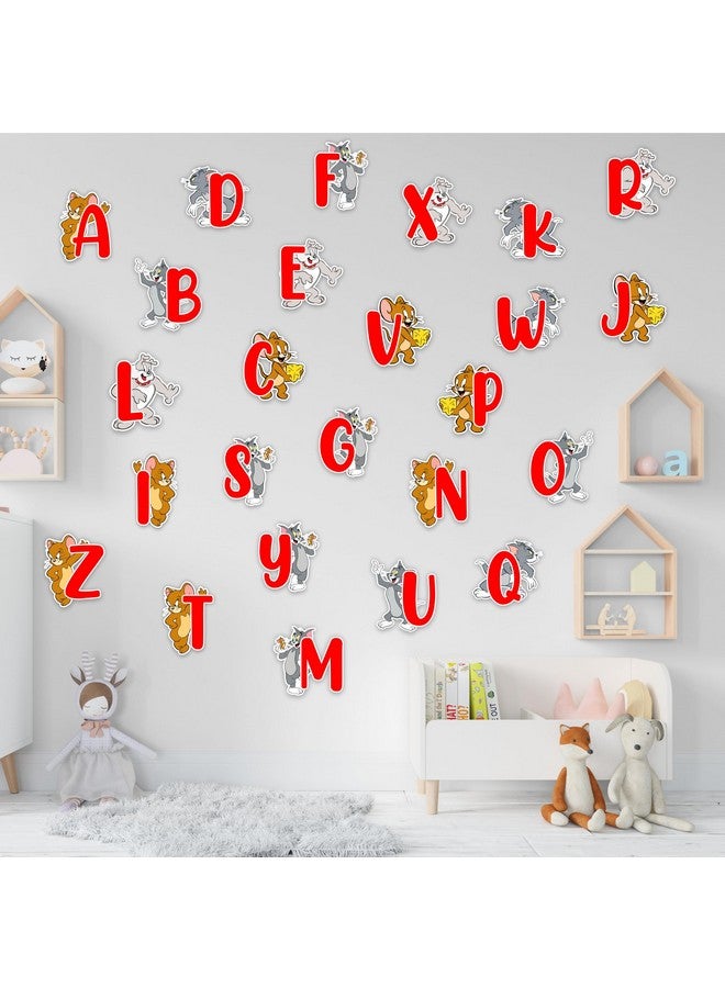 سيال ملصق حائط بحروف أبجدية توم وجيري (A - Z) من Seyal® - Image 1