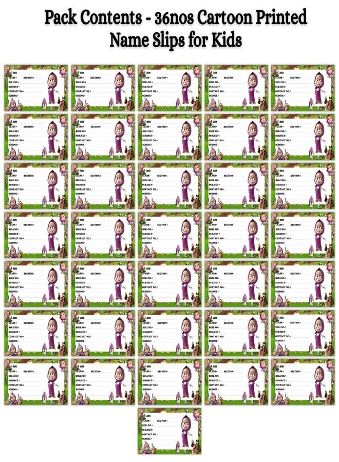 AanyaCentric 36 Pieces Kids Name Sticker | 4 x 2 inch | Self Fill in Sticky Labels for Book Register Copy - Image 2