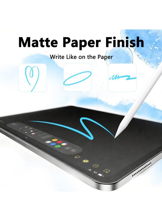 Halloive 2 Pack Paper Glass Screen Protectors for iPad A16 11th/10th Generation (11 Inch/10.9, 2025/2022), 9H Tempered Glass, Matte Writing Film, Writing Like on Paper, Auto Alignment Kit, Anti-Glare - Image 3