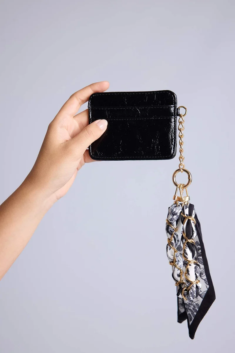 Woman Faux Leather Business Card Wallet