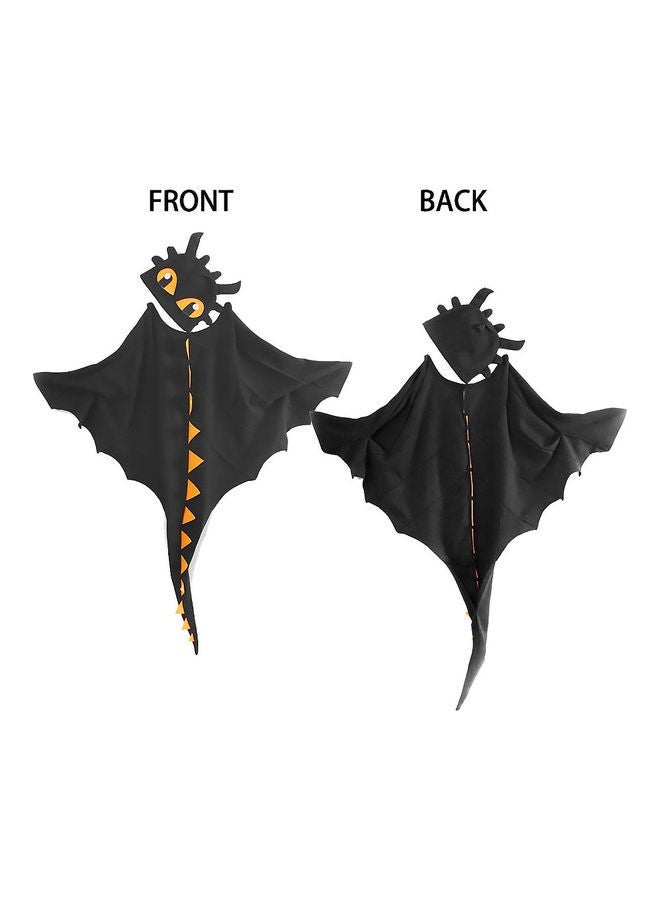 NIBEMINENT Children's Dinosaur Cloak Hat Mask Cosplay Costume Set For 3-8Year 120cm - Image 2