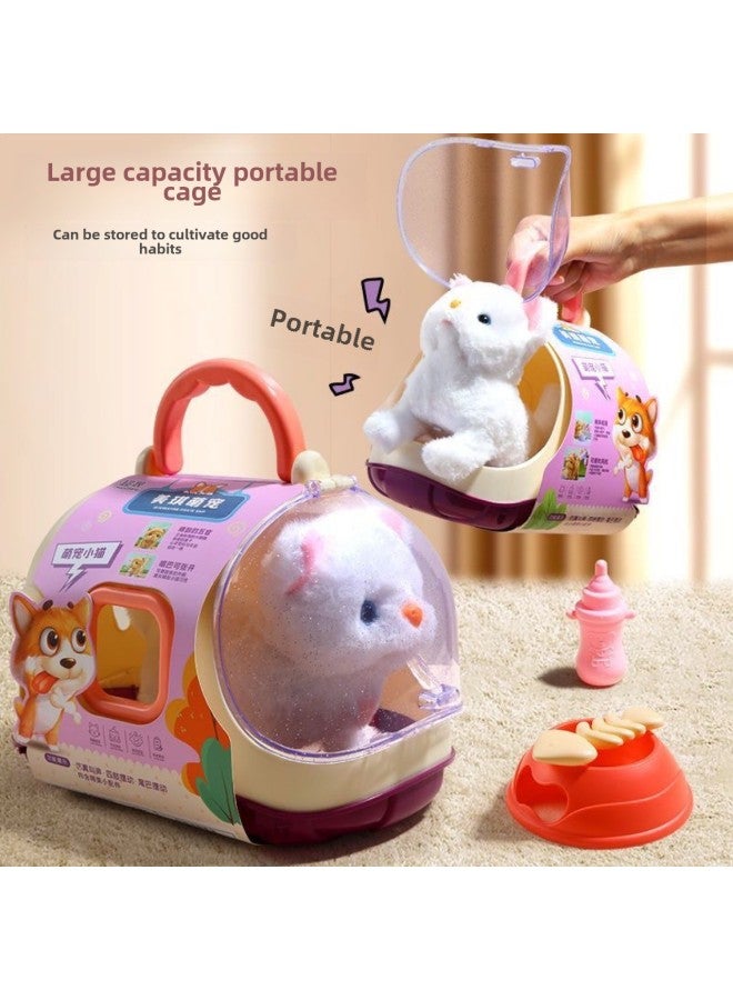 Children's Day Simulation Kitten Toy Will Be Called Will Move Electric Plush Simulation Animal Doll Girl Birthday Gift-Specifications:Battery Edition Screwdriver-Color:Shang Chao Same Style Puppet Cat 】 - Image 3