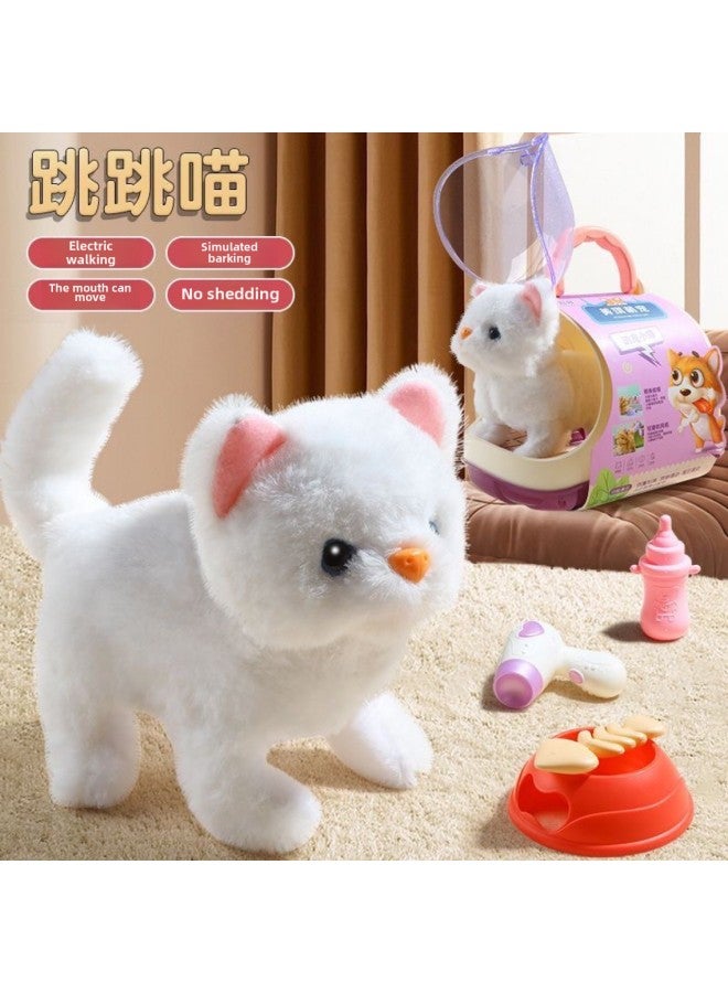 Children's Day Simulation Kitten Toy Will Be Called Will Move Electric Plush Simulation Animal Doll Girl Birthday Gift-Specifications:Battery Edition Screwdriver-Color:Shang Chao Same Style Puppet Cat 】 - Image 5