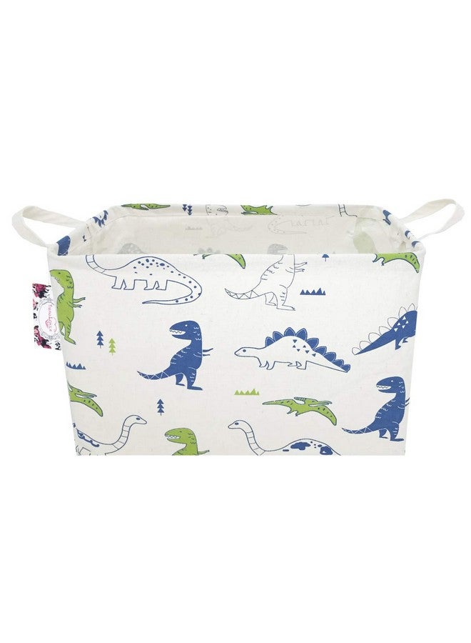 TIBAOLOVER Rectangular Kids Storage Basket Gift Basket Baby Storage Basket Cute Kids Toy Storage Bin Organizer Shelf Book Basket Room Decor(Polychrome Dinosaurs) - Image 1