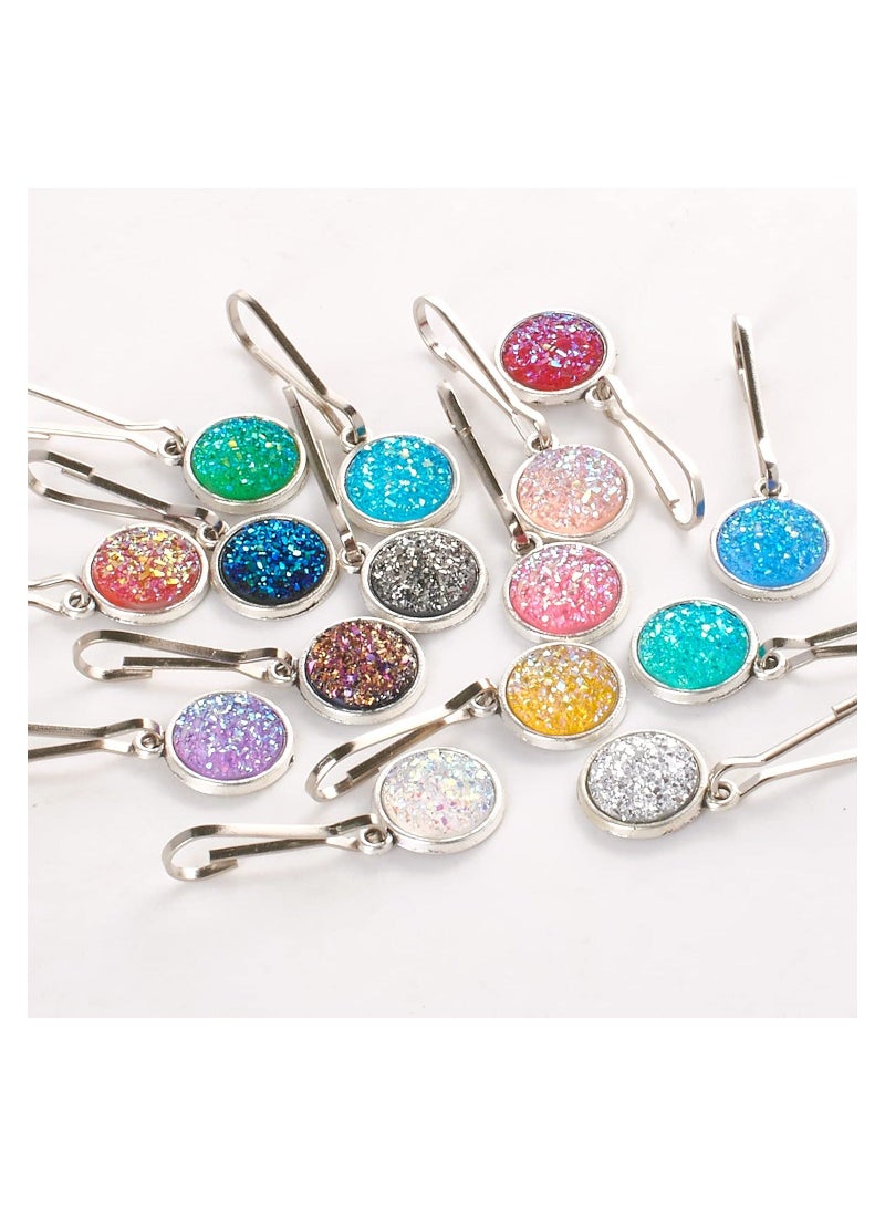 12Pcs Zipper Pull Charms, Handbags Zipper Pulls Backpacks Zipper Pulls Luggage Zipper Pulls Zipper Pulls Replacement Bling Zipper Handle Tab Tag Removable Zipper Pulls for Purses Luggage Backpacks  - Image 2