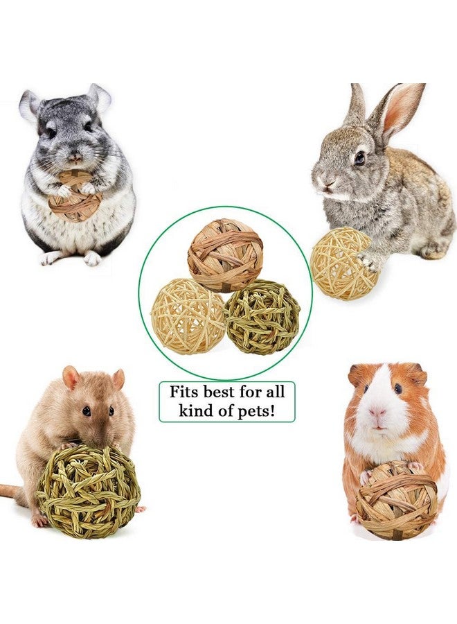 SunGrow 3 Pack Assorted Rabbit & Cat Chew Balls, Made From Seagrass, Chewable Teething Activity Toy For Pocket Pets, Healthy For Your Pet’S Gums & Teeth - Image 5