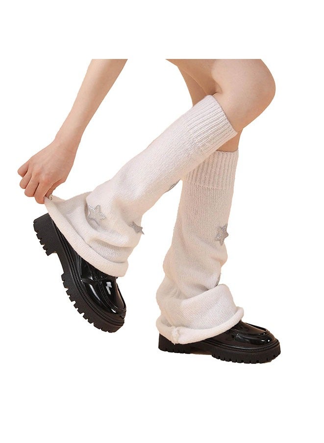 Muyixin تدفئة الساق للنساء الفتيات العصرية كومة الجوارب ستار نمط محبوك تدفئة الساق Y2k الجوارب Kawaii 80s اكسسوارات الحفلات الملابس - Image 1