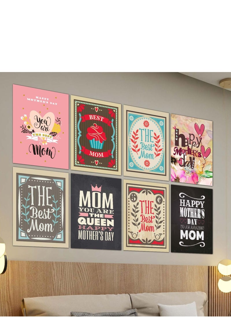 Droplyte 8 Piece You are my Best Mom Mother's Day Special Decorative Wall Art Wall Decor Card Board MDF Home Decor for Living Room, Drawing Room, Office Room and Bedroom 120CM x 80CM  - Image 2