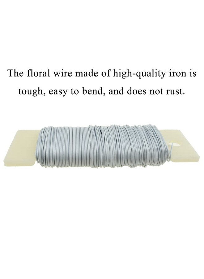 HAHIYO HAHIYO 22Gauge White Metal Florist Wire, 38Yards/115Feet, for Crafts, Gardening, Christmas Wreaths, Tree Decoration, Flower Arrangement, Wedding DIY - Image 3