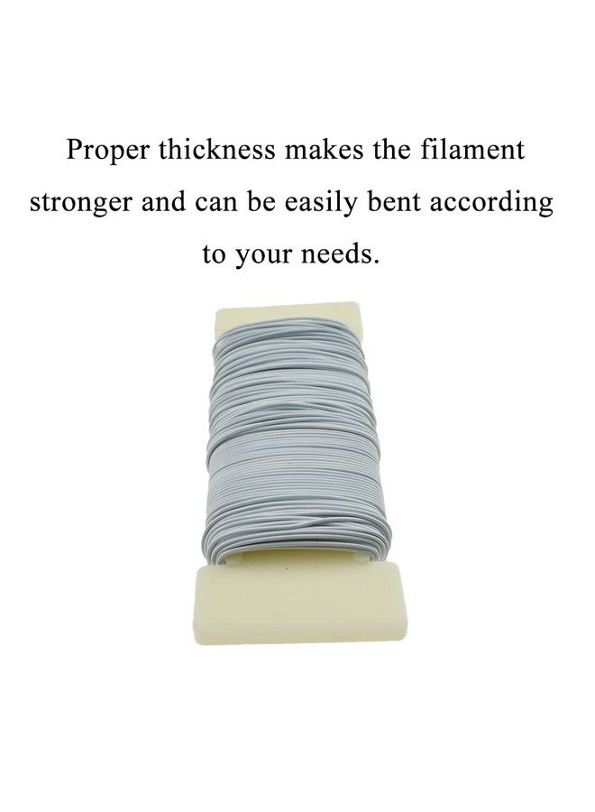 HAHIYO HAHIYO 22Gauge White Metal Florist Wire, 38Yards/115Feet, for Crafts, Gardening, Christmas Wreaths, Tree Decoration, Flower Arrangement, Wedding DIY - Image 4