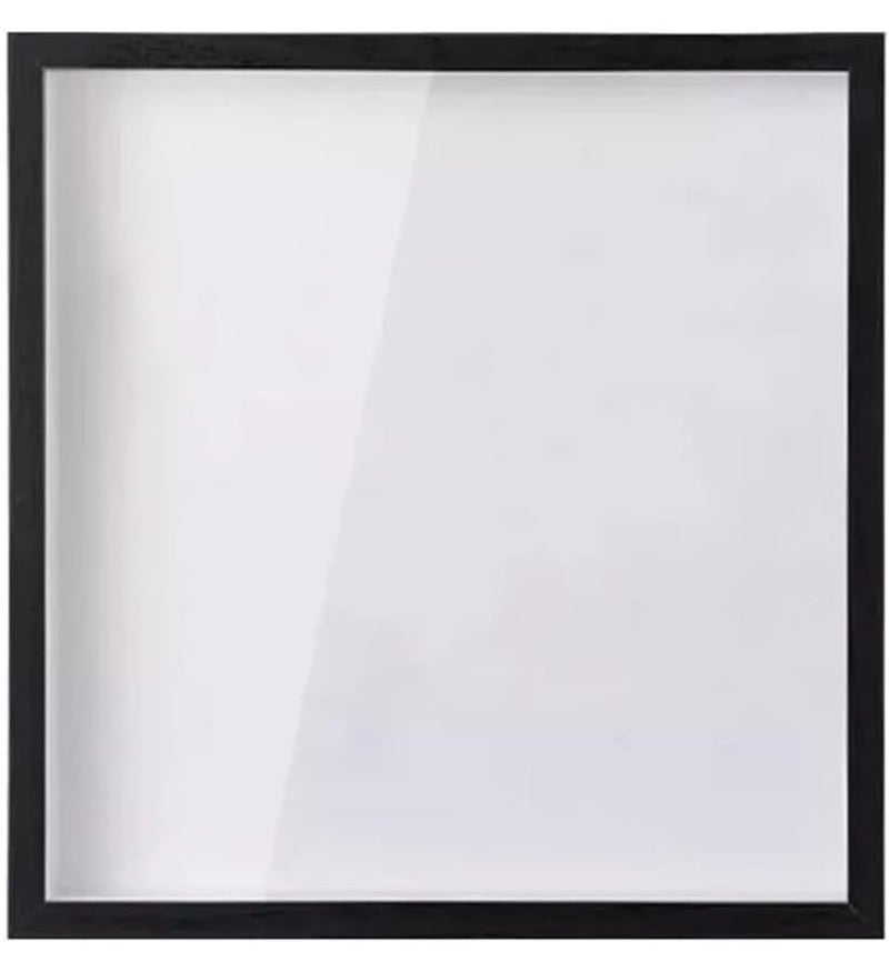 Shadow Box Frames 2 Pcs Wall Mounted Travel Shadow Box Top Loading Transparent Memory Frame Square Simple Ticket Stub Home Decor Black 29x29cm - Image 1