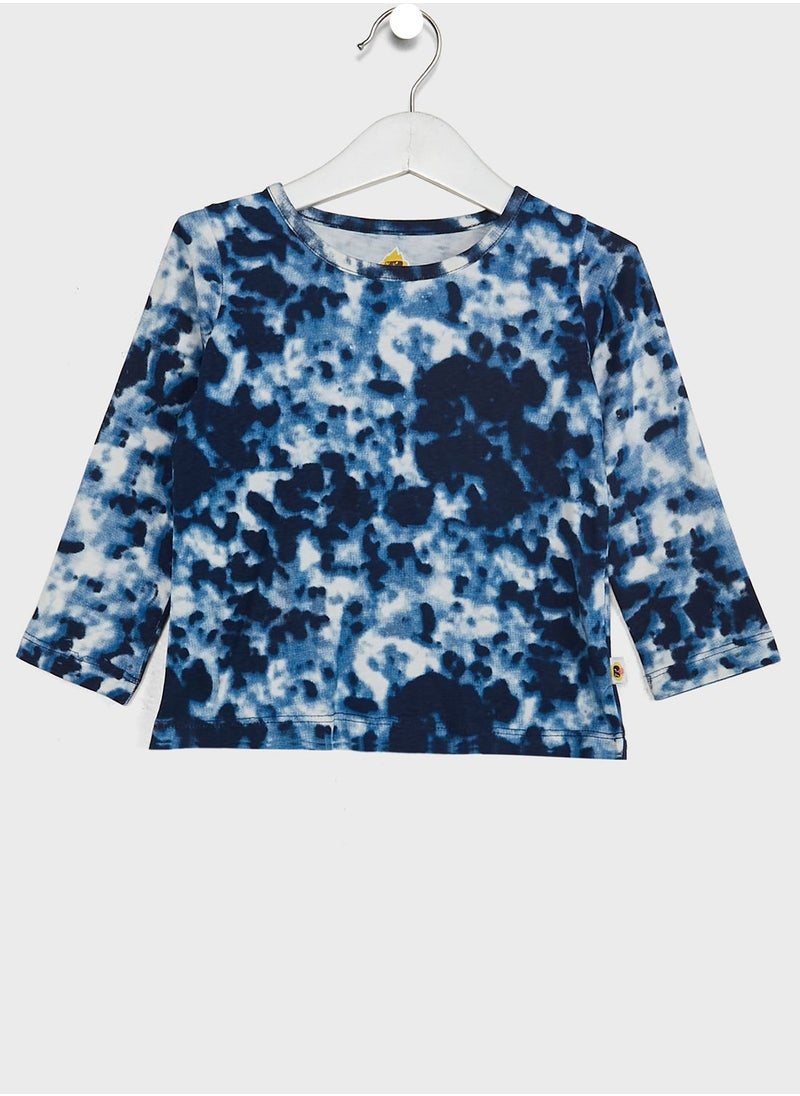 Cheekee Munkee - Kids Tie Dye T-Shirt & Logo Dungaree Set - Image 1