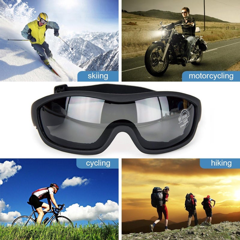 Viriber Motorcycle Goggles - UV Protective Outdoor Glasses, Dust-proof Combat Goggles - Image 2