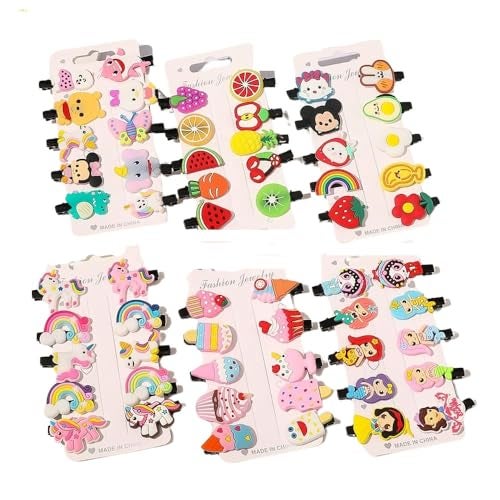 Samyak Combo Of 12 Pack Kids Girls Hair Clips Pins Kanjak Gifts Navratri Combos/Birthday Return Favour Hair Accessories (12),Multi - Image 2