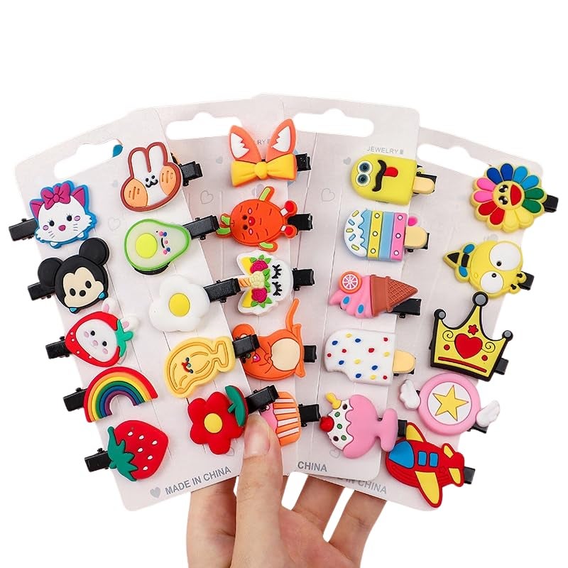Samyak Combo Of 12 Pack Kids Girls Hair Clips Pins Kanjak Gifts Navratri Combos/Birthday Return Favour Hair Accessories (12),Multi - Image 3