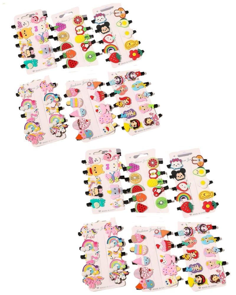 Samyak Combo Of 12 Pack Kids Girls Hair Clips Pins Kanjak Gifts Navratri Combos/Birthday Return Favour Hair Accessories (12),Multi - Image 1