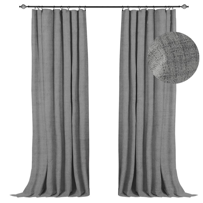 100 Blackout Shield Linen Blackout Curtains 96 Inches Long 2 Panels Set Clip RingsRod Pocket Blackout Curtains Black Out Curtains  Drapes for Bedroom 50 inches Wide Each Panel Dark Gray