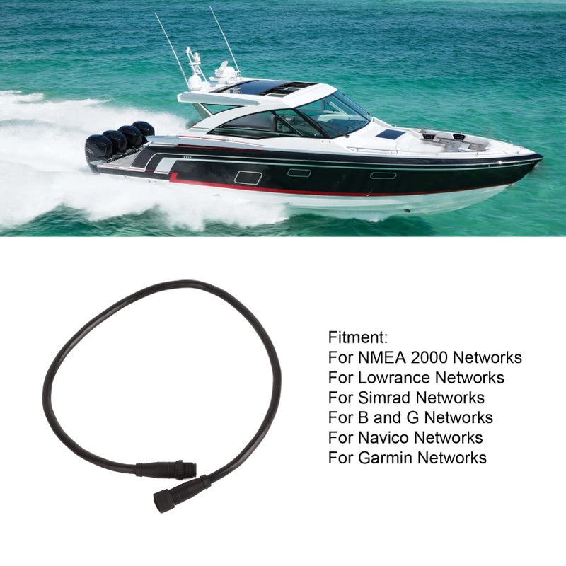 كابل شبكة بحرية NMEA 2000 بمقبس 5 دبابيس مقاوم للماء IP67 بطول 0.5 متر - Image 4