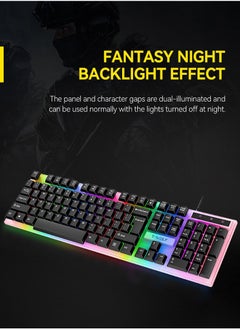 T-WOLF Game 4 IN 1 Set,Backlit Keyboard + Colorful Backlit Mouse + Large-Size Mousepad + Gaming Headset,Waterproof Rgb Color Suitable For Pc/Ps4/Xbox Gamers, Android Pubg Codm Genshin Diablo All Games  - Image 3