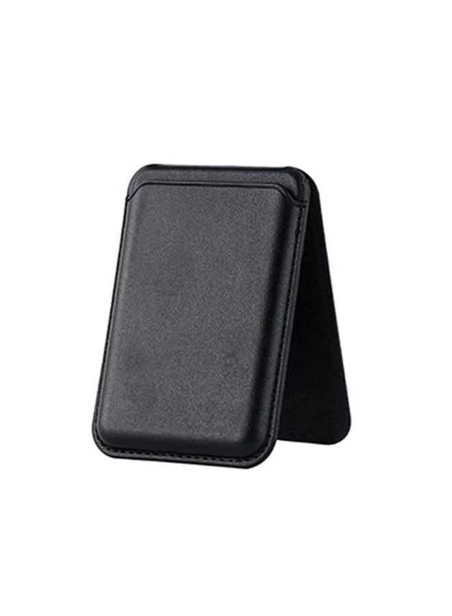 Magsafe Card Case For Apple 16 Strong Magnetic Adsorption IPhone Series Hinge Bracket Leather Case New-Color:Black Double Row Strong Magnetic Adsorption Exquisite Packaging Box - Image 1