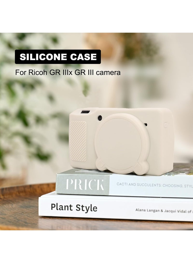 Camera Case for Ricoh GR III/GR III X, Soft Silicone Protective Case Ultra-Thin Lightweight for GR IIIx/GR III/GR3x/GR3 Camera with Detachable Lens Cover (White) - Image 3
