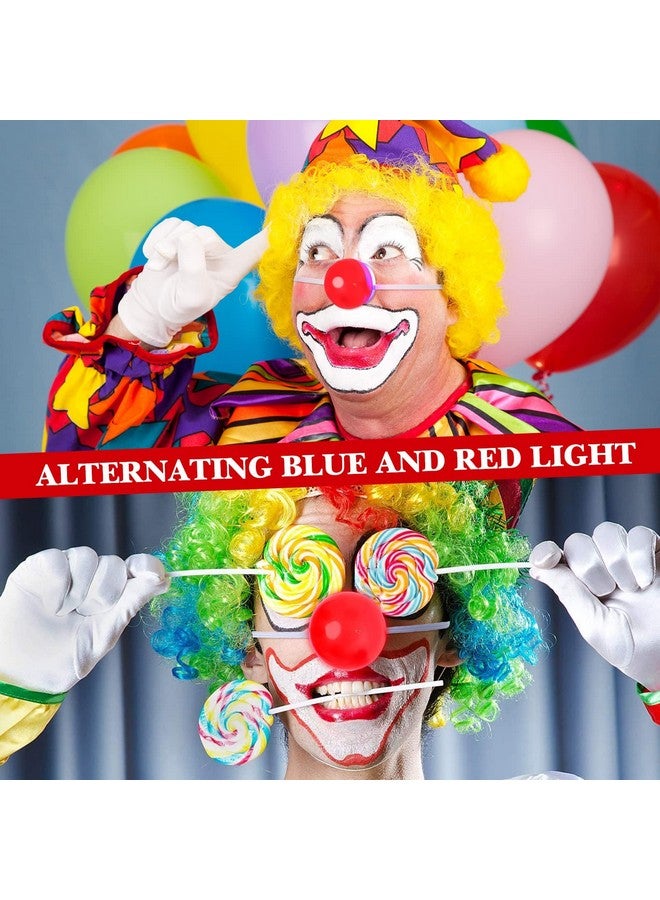 توي اند اونا 5 قطع من أنوف المهرج المضيئة LED ذات الأنف الأحمر المتوهج أنوف المهرج المبتكرة أنوف الرنة زينة المسرح أداء المهرج إكسسوارات أزياء المهرج لعيد الهالوين والكريسماس - Image 5