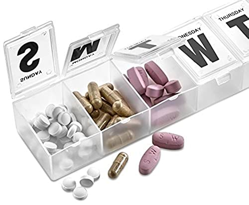 MEDca 7Day Pill Organizer Weekly Pill Planner Pack of 2 - Image 2