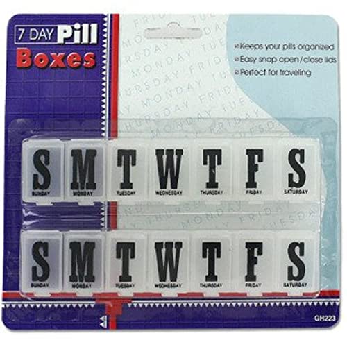 MEDca 7Day Pill Organizer Weekly Pill Planner Pack of 2 - Image 5