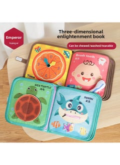 Generic Baby's Hand Tearing Early Education Three-dimensional Cloth Book Tear-proof Animal Cognition 0-1 Years Old Baby Educational Enlightenment Toys Wholesale-Color:Cloth Book Two-piece Set [animal Cognition + Ocean World]]  - Image 2