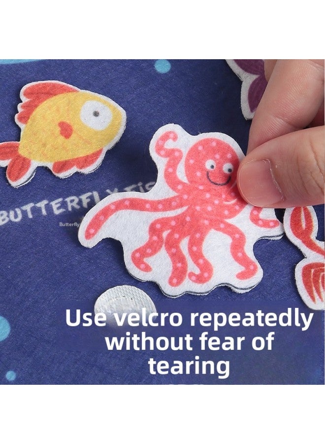 Baby's Hand Tearing Early Education Three-dimensional Cloth Book Tear-proof Animal Cognition 0-1 Years Old Baby Educational Enlightenment Toys Wholesale-Color:Cloth Book Two-piece Set [animal Cognition + Ocean World]]  - Image 3
