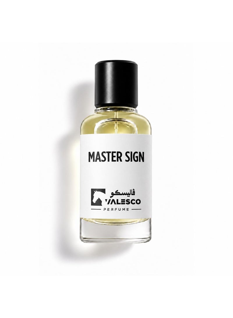 MASTER SIGN Extrait de Parfum 50ml Unisex – Long Lasting Amber Woody with Mango, Cardamom, Caramel, Vanilla & Musk
