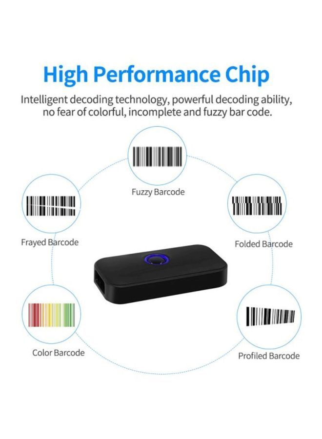 NIBEMINENT 3-In-1 Barcode Scanner Black - Image 4