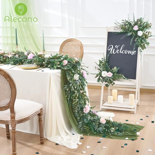 Alecono 100pcs Mixed Eucalyptus Leaves Stems Bulk 4 Kinds Artificial Greenery Stems Faux Sliver Dollar Fake Greenery for Centerpieces Wedding DIY Bouquets Floral Arrangement Party Decor - Image 3