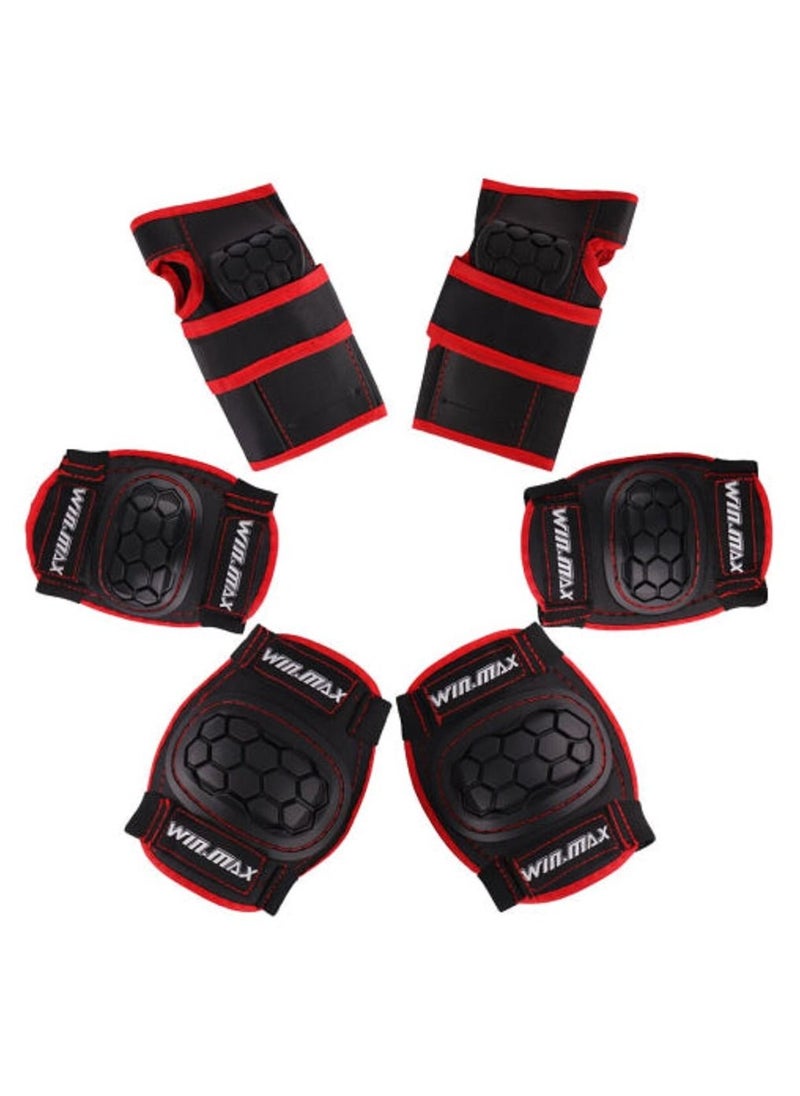 Winmax Junior Protectors (Black-6 Pieces) 