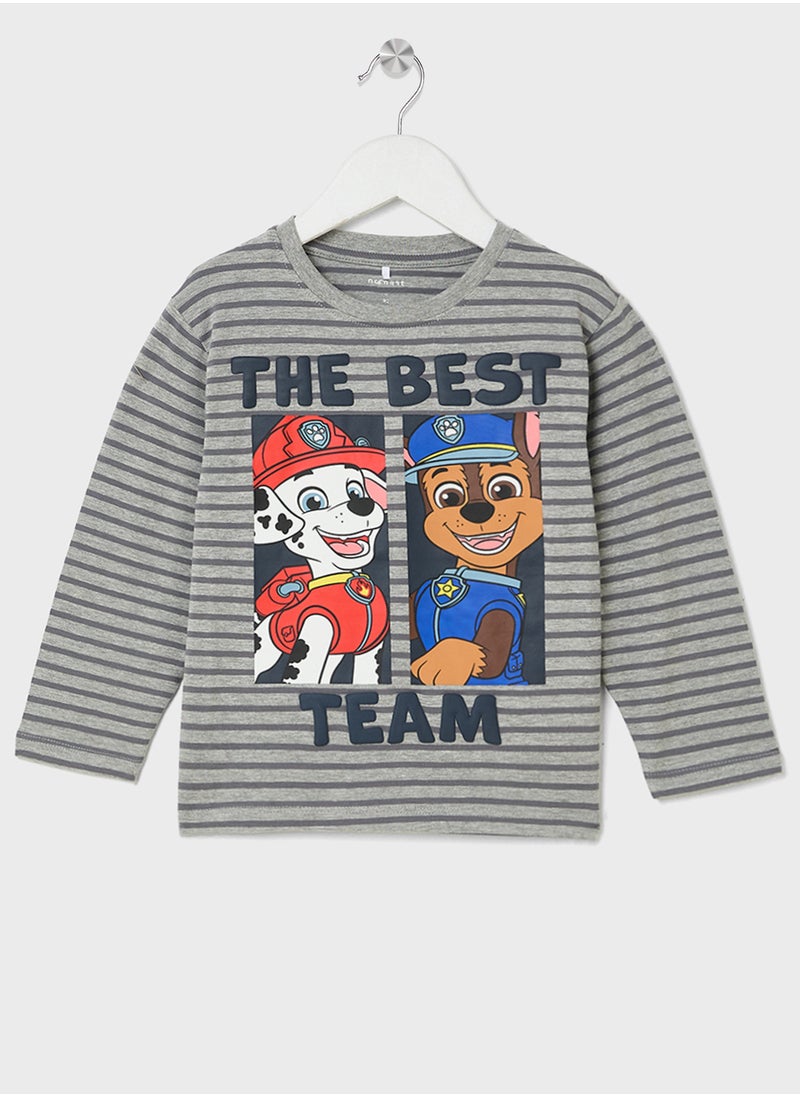 NAME IT Kids Paw Patrol Crew Neck Full Sleeves T-Shirt  - Image 1