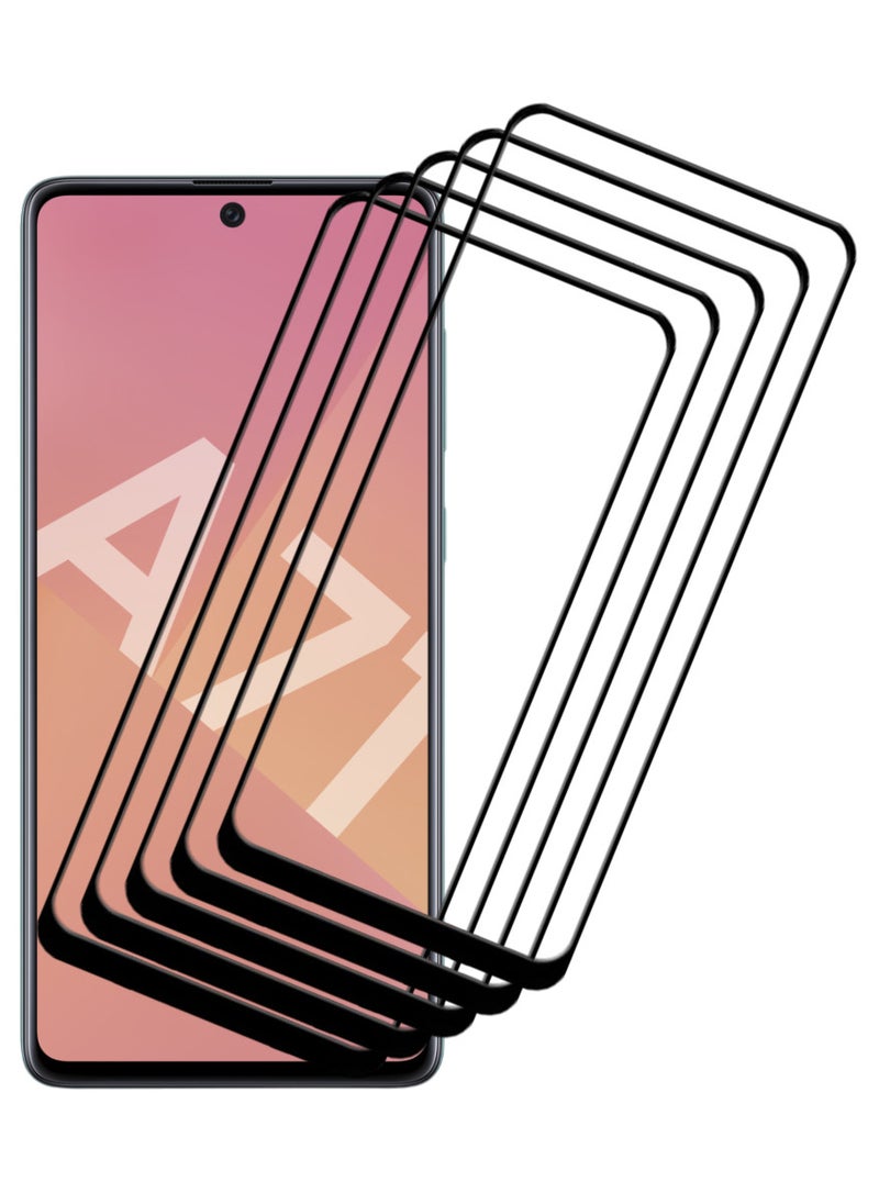ACLIX 5 Pieces Antistatic ESD Dustproof Premium Quality High Definition Tempered Glass Screen Protector Designed For Samsung Galaxy A71 - Image 1