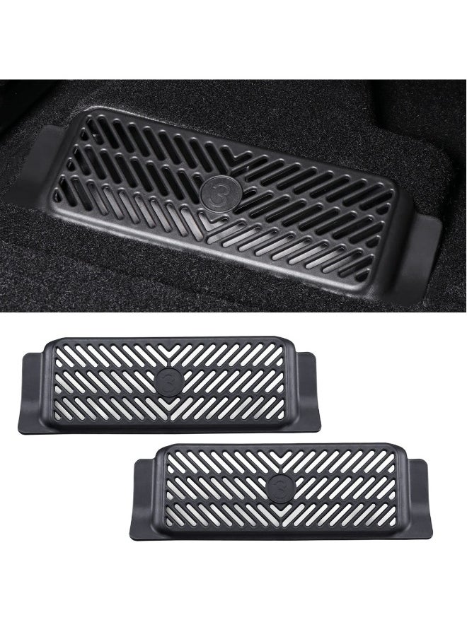 Generic Backseat Air Vent Cover for Tesla Model 3, Rear Under Seat Air Condition Outlet Grille Protector, Compatible with 2016-2023 Model 3, Air Flow Vent Grille Protection, 2 Pack  - Image 1
