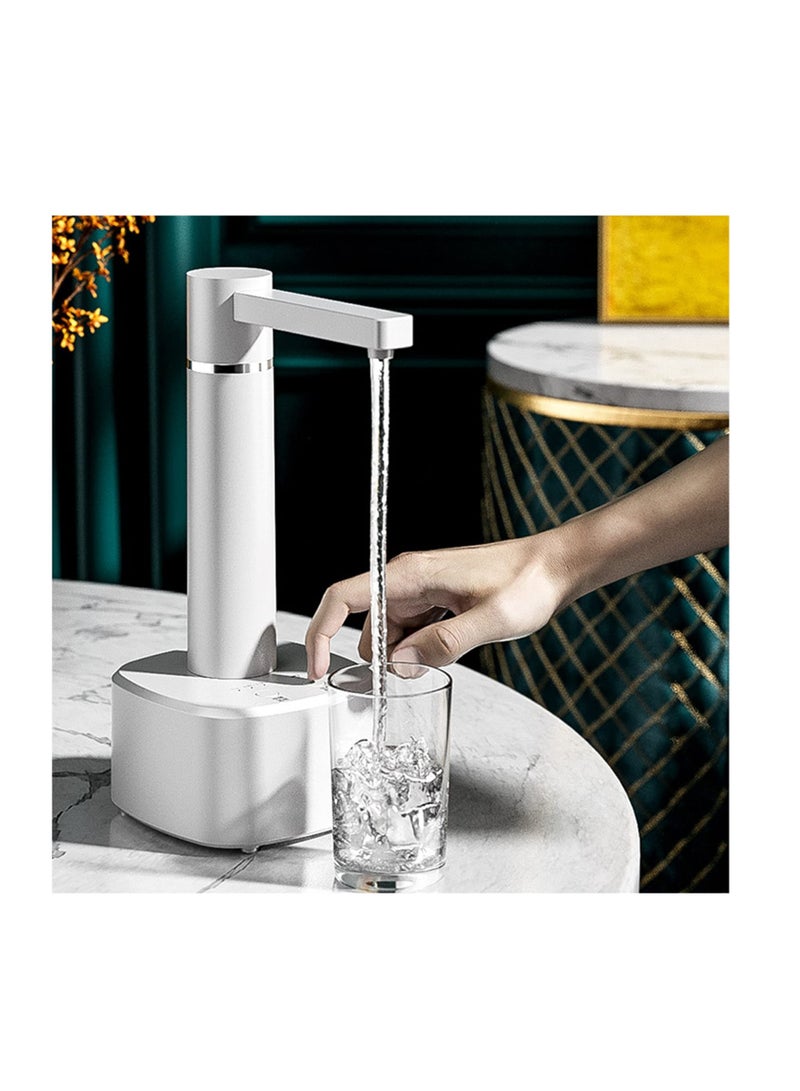 Excefore Electric Pump, USB Charging Automatic Drinking Water Dispenser Water Jug Pump for Home Kitchen Office Camping (White) - Image 2
