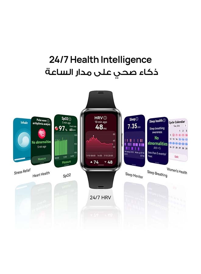 هواوي ساعة ذكية باند 11، تتبع نوم محسّن، متتبع للصحة واللياقة البدنية، عمر بطارية يصل إلى 14 يومًا، نحيفة للغاية ومريحة للارتداء، متوافقة مع iOS وAndroid، حصرية على الإنترنت - Image 5