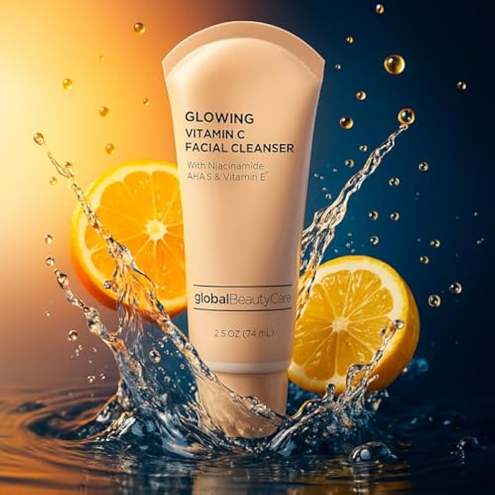 Global Beauty Care Vitamin C Facial Cleanser – Niacinamide, AHA & Vitamin E, 3-Pack (3x 2.5 fl oz) - Image 4