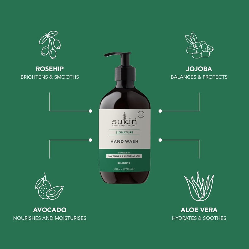 Sukin Cleansing Hand Wash Signature 500Ml: 07170 - Image 1