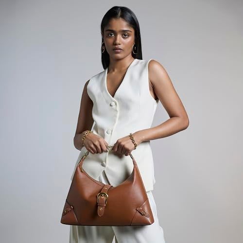 Miraggio Heather Hobo Bag For Women (Tan) - Image 2