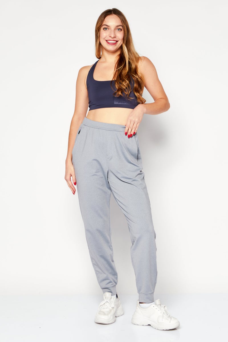 Fourlaps سروال تدريب ضيق للنساء، رمادي فاتح - Image 2