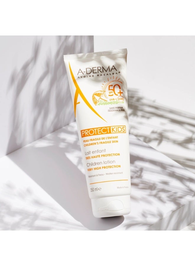 إيه-ديرما لوشن حماية الأطفال من أ-ديرما بعامل حماية من الشمس 50+، 250 مل - Image 1