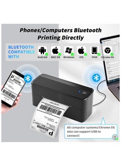 phomemo 241-BT Bluetooth Thermal Label Printer, 4X6" Wireless Shipping Label Printer for Small Business, Label Printer for Shipping Packages, Compatible with iPhone, Android (Black)  - Image 2