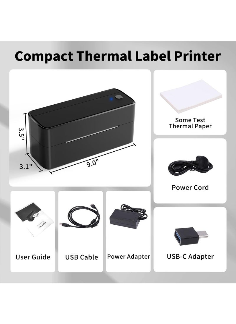phomemo - 241-BT Bluetooth Thermal Label Printer, 4X6" Wireless Shipping Label Printer for Small Business, Label Printer for Shipping Packages, Compatible with iPhone, Android (Black) - Image 1