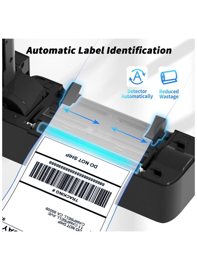 phomemo - 241-BT Bluetooth Thermal Label Printer, 4X6" Wireless Shipping Label Printer for Small Business, Label Printer for Shipping Packages, Compatible with iPhone, Android (Black) - Image 1